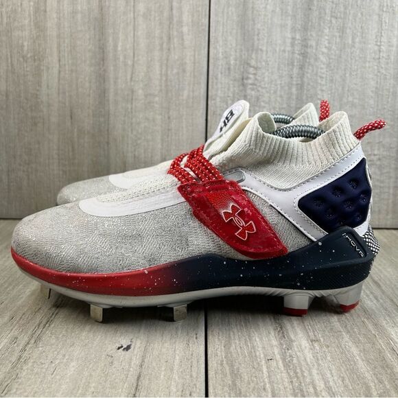 NEW Under Armour Harper 8 Low USA ST Baseball Cleats Sneaker Mens Size 7 main image 2